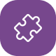 puzzle piece icon representing collaboration or problem solving